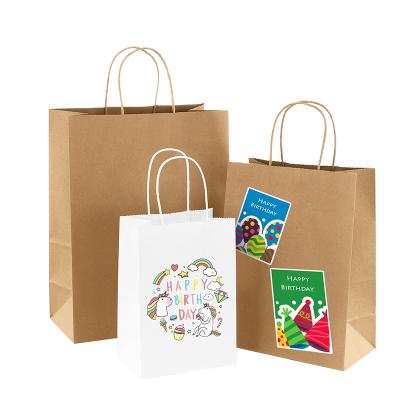 China Recyclable Handle Paper Bags 100gsm - 150gsm Twisted Paper Handle Bags en venta