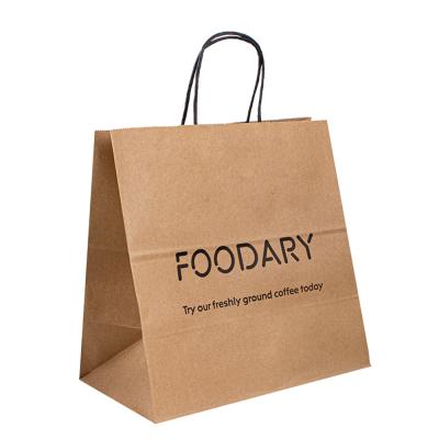 China OEM / ODM Twisted Paper Handle Bags 80gsm - 200gsm Thickness Eco Friendly for sale