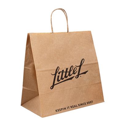 Китай Paper Twist Rope Handle Paper Bags For Gift / Restaurant / Grocery продается