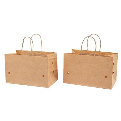 China Brown/White/Customized Kraft Paper Handle Paper Bags for Environmentally-Friendly zu verkaufen