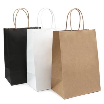 China 8 Color Flexo Printing kraft paper shopping bags with Uncoated Lining Te koop