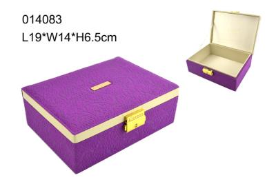 Chine La boîte en cuir plate étonnante intéressante de support de bijoux pourpre/a adapté la couleur aux besoins du client à vendre