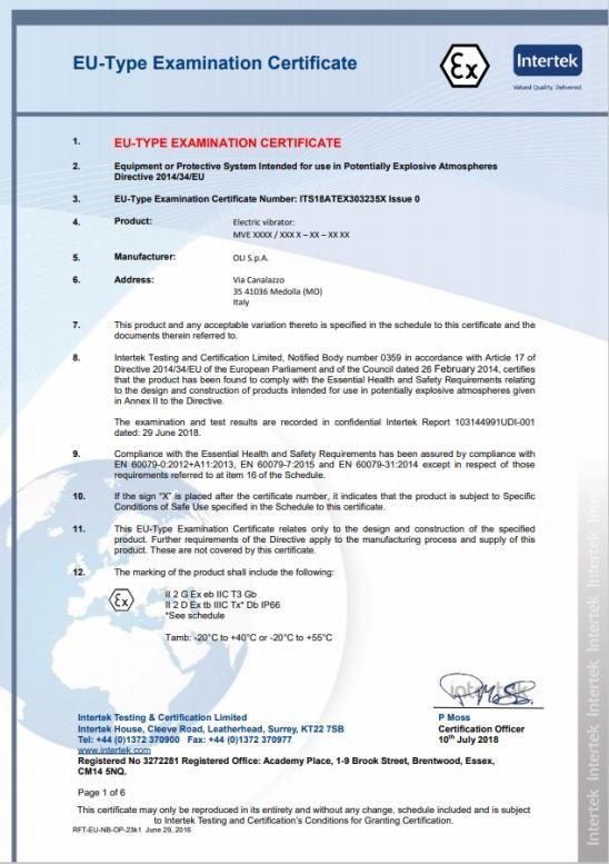 Explosion-proof certificate - EVERSUN Machinery  (Henan)  Co., Ltd