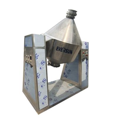 China Food Grade Small Rotating Drum Powder Mixer Cone-Shaped For Tea Powder Nut for sale