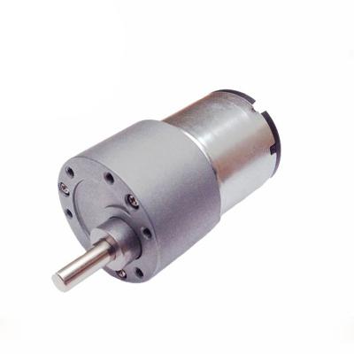 China 50 RPM Brush DC Gear Motor 37mm Carbon Brush DC Gearbox Motor 3V - 24V For Robot for sale