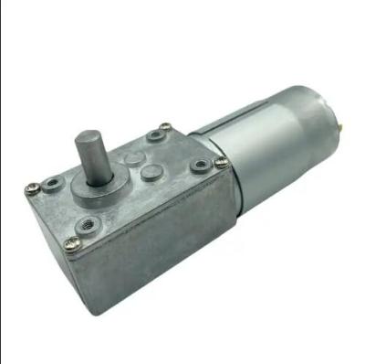 China High Torque Brush DC Gear Motor 12V 555 Worm Gear Motor 24V Low Speed for sale
