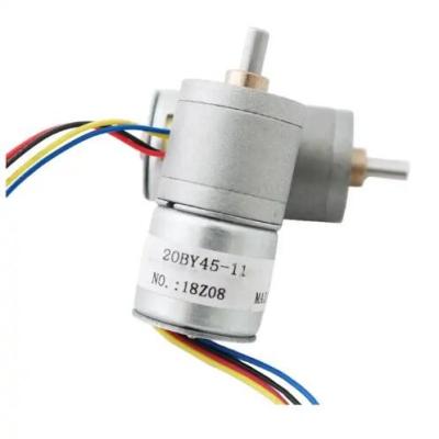 China 5V DC Micro Geared Stepper Motor 20mm 2 Phase 4 Wire Stepper Motor With Gearbox for sale