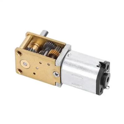 China 3V - 6V Horizontal Right Angle DC Worm Gear Motor Short Shaft Low Speed High Torque for sale