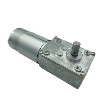 China High Torque Micro DC Worm Gear Motor Hollow Shaft Brush 12V DC Electric Gear Motor for sale