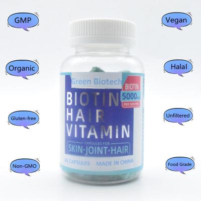 Chine Vitamine bleue biotechnologique verte H 60 Gummies de suppléments de vitamine de la biotine E133 par bouteille à vendre