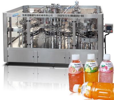 China 18000 Bottles/Hour 0.5L Juice Filling Machine automatic 4 in 1 pulp juice filling for sale