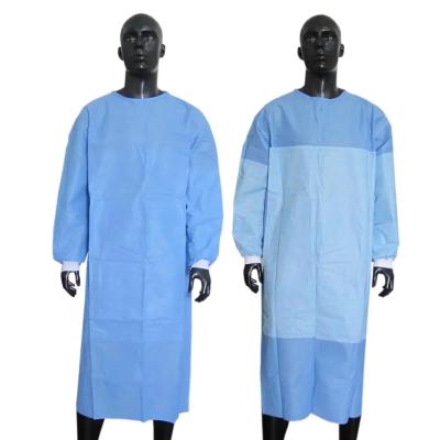 China Disposable Poly - Reinforced Surgical Gown Dental Gown for sale