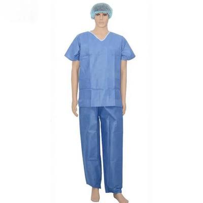 China Disposable medical nurse pajamas patient's shirts and pants scrub suit patient gown for sale
