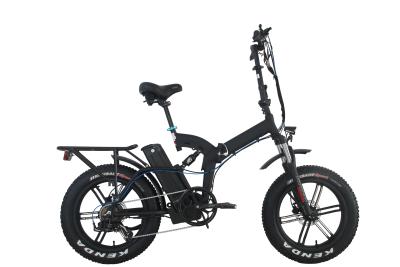 China Aluminium Folding Ebike Fat Tire 20 Inch With Middle Hub Motor for sale