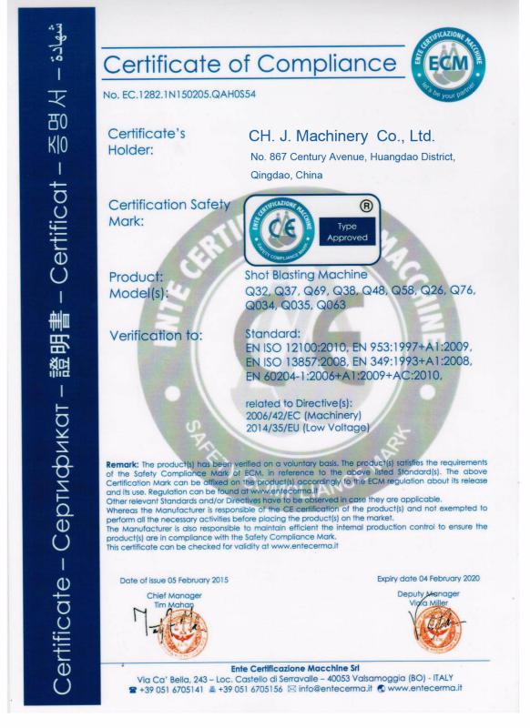  - Qingdao Chong Jen Machinery Co., Ltd