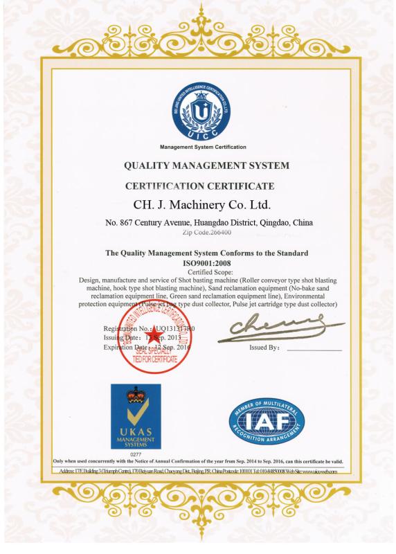  - Qingdao Chong Jen Machinery Co., Ltd