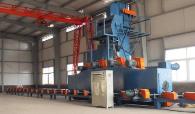 China Industrial Roller Conveyor Shot Blasting Machine Adjustable Speed 11KW for sale