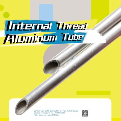 中国 Customized 3003 Grooved Aluminum Tubing Heat Transfer Arear 7mm 販売のため