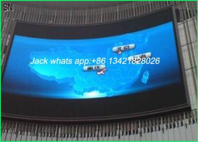 China Slim P10 Outdoor Curve LED Display , LED Large Screen Display Quick assemble for sale