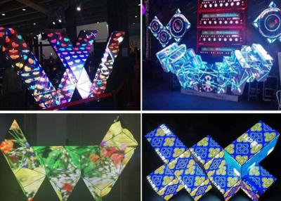 China Gorgeous Various Shape Dj Booth LED Screen Adjustable Brightness Full Color for sale