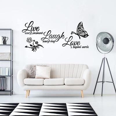 China 65.00x28.70cm Acrylic Mirror Wall With Text / Decal Art Family Stickers for sale