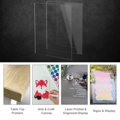 China Sign Transparent Square Panel Cast Acrylic Sheet With Protective Paper for sale