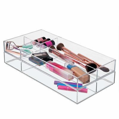 China Plexiglass Acrylic Storage Boxes For Makeup , Acrylic Jewelry Display Case for sale