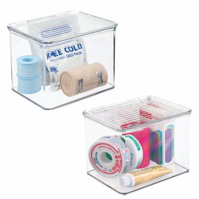 China Stable Lockable Acrylic Storage Box Clear Acrylic Jewelry Box With Lid for sale