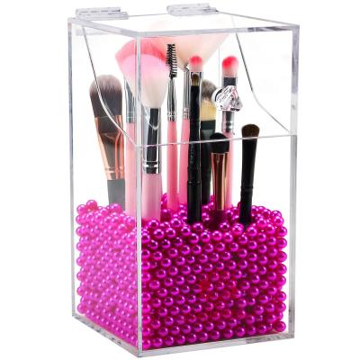 China PMMA Plexiglass Acrylic Brush Box Clear With Forest Finishing for sale