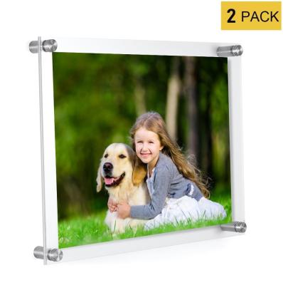 China Floating Magnetic Acrylic Photo Display Frames Detachable Minimalist Design for sale
