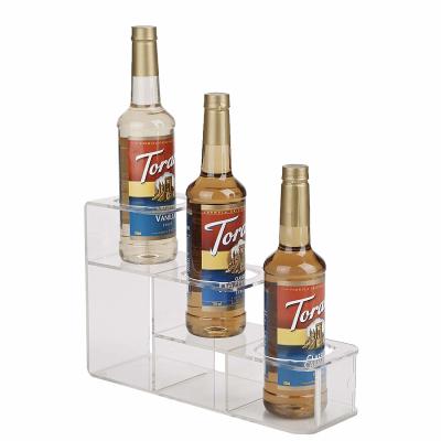 China Transparent Acrylic Wine Stand Weather Resistant For Syrup Bottle Storage for sale