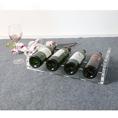 China Transparent PMMA Acrylic Wine Rack Stackable 18.9x8x4cm Size for sale