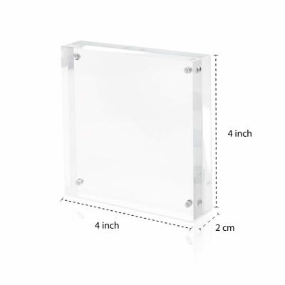 China PMMA Acrylic Photo Display Frameless Acrylic Magnetic Picture Frames For Refrigerator for sale