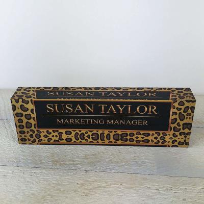 China Personalized Acrylic Desk Name Plate No Breakage With Engraving Logo for sale