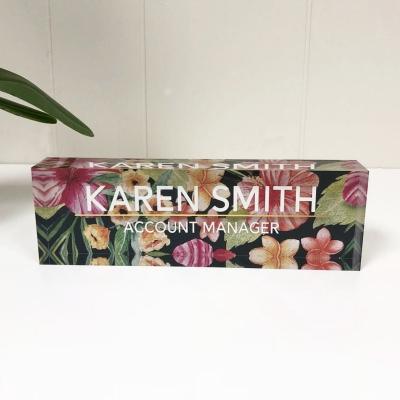 China Desk Decor Acrylic Name Plate For Office With Premium 3D Look for sale