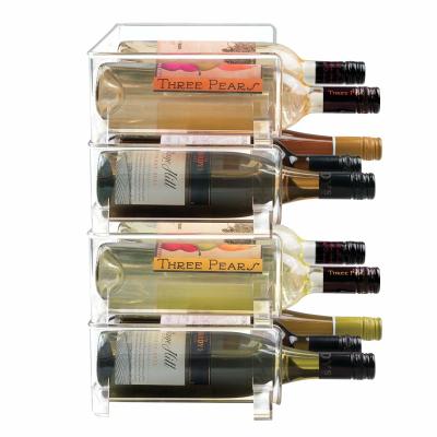 China High Weatherability Acrylic Display Frame Organizer Clear Acrylic Wine Rack for sale