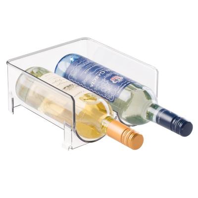 China Plastic Acrylic Wine Bottle Holder Impact Resistance For Kitchen Countertops Stackable for sale