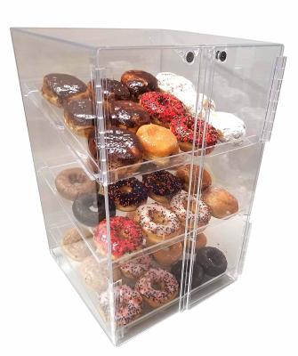 China 3 Tier Acrylic Cupcake Display Case Scratch Resistant For Self Serve Pastry for sale