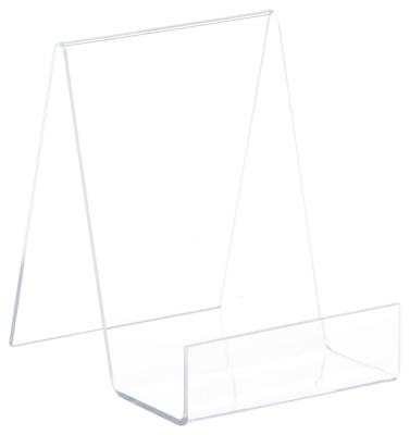 China Plymor Clear Acrylic Easel Display Stand Flat Back With 3.5