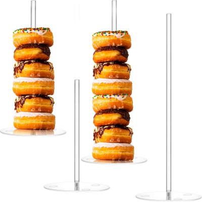 China Customizable Acrylic Donut Stand Laser Cutting For Bridal Shower Event for sale