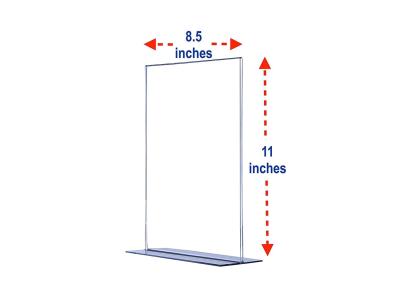 China ODM Waterproof T Shape Acrylic Stand , Plastic Sign Holder 8.5 X 11 for sale