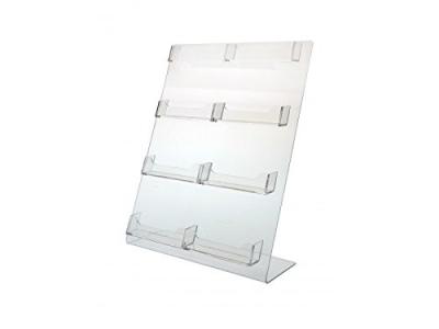China OEM ODM Acrylic Clear Board 8 Pocket Acrylic Card Holder Display for sale