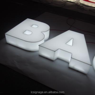 China Full Lighted Thick 18mm Acrylic Letter Signs Plastic Word Signage for sale
