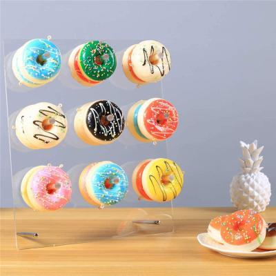 China Clear Handmade Acrylic donut holder stand For Cake Shop Wedding Party for sale