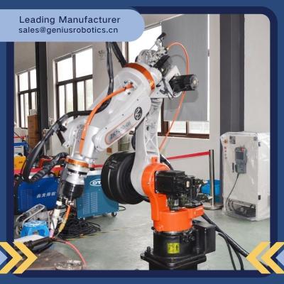 China Industrial Mini 6 Axis MIG Welding Robot 1400mm Reach 6KVA for sale