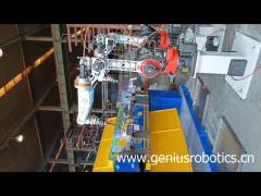 Robotic Aluminum Welding Robot Cell With Positioner for furniture manufacturing