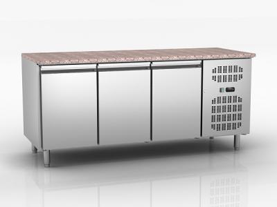 Chine Porte 3 sous le contre- congélateur de réfrigérateur avec le dessus fonctionnant GN3100BT de granit à vendre