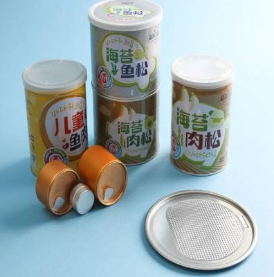 China Polvo seco del arroz de la fruta de Tin Can For Snack Nut de la comida de encargo circular del FSC en venta