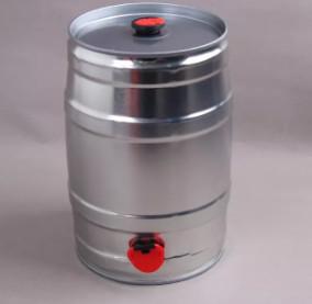 China Homebrew Round Metal Beer Can 5L With Valve And Tape 0.23mm Thickness for sale