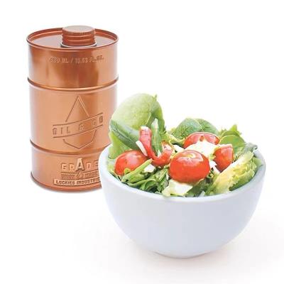 China Convenience Food Olive Oil Tin Can 4 Color Printing Round Shape for sale